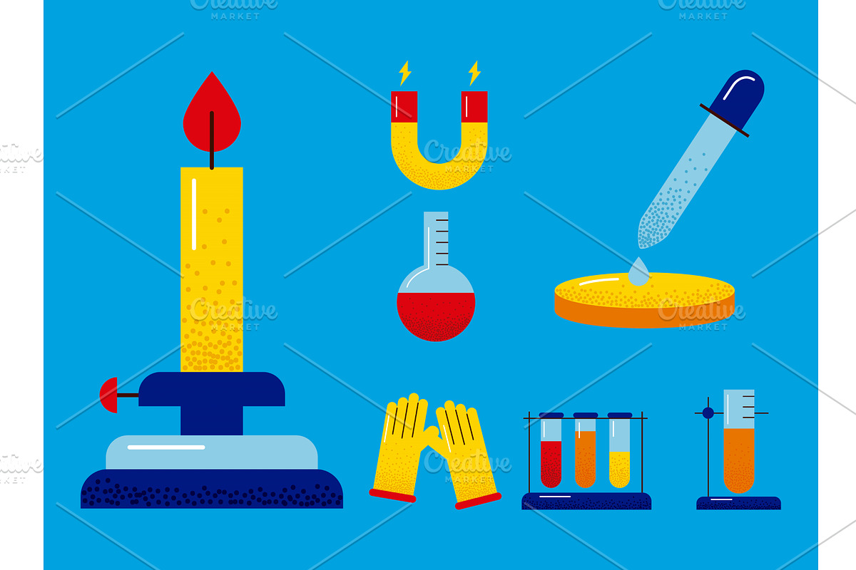 seven dna study icons, an Illustration by studiogstock