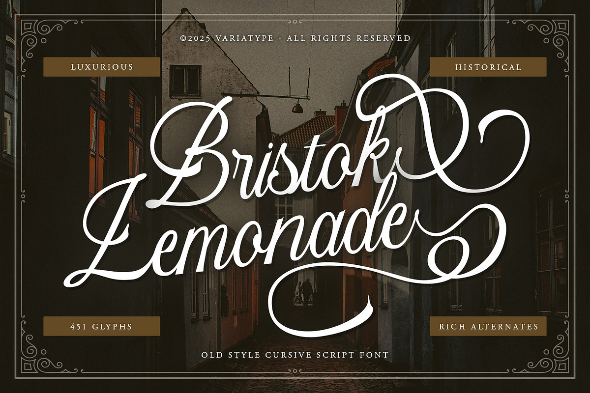 Bristok Lemonade - Cursive Script, a Script Font by Variatype (Photo 1 of 15)