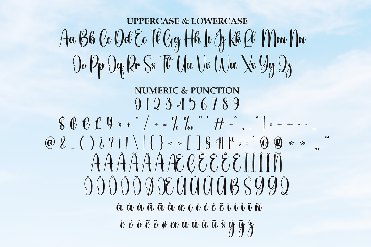 Cloudy | Script Font, a Handwritten Font by Scratchones (Photo 7 of 8)