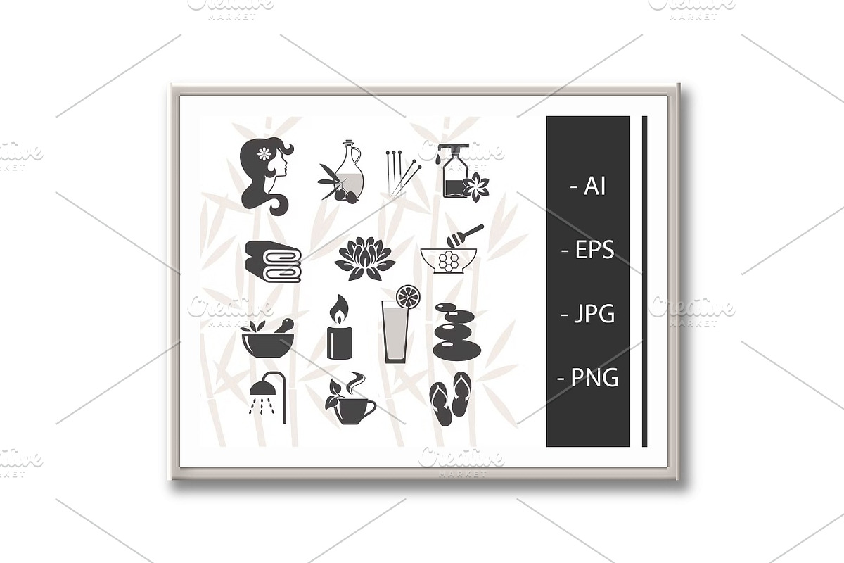 Vector spa icons set, an Outline Icon by RODINA (Photo 3 of 3)