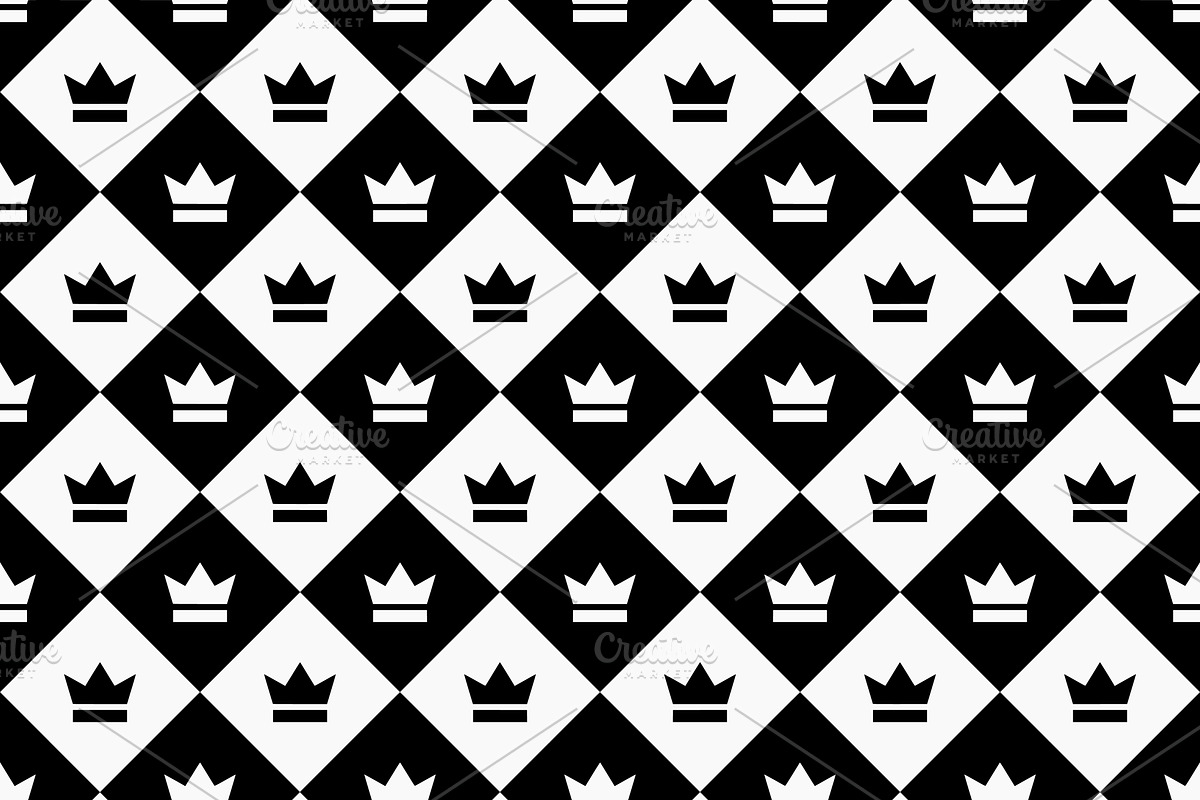 Seamless crown pattern background, a Pattern Graphic by Neopat (Photo 9 of 9)