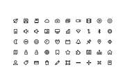 100 User Interface Micro Icons, an Outline Icon by Side Project (Thumbnail 3 of 6)