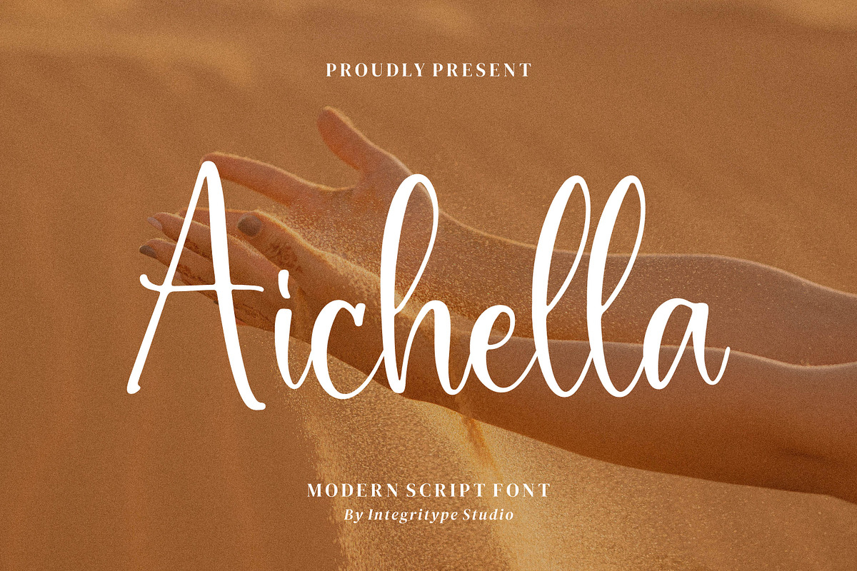 Aichella, a Script Font by Integritype Studio (Photo 1 of 11)