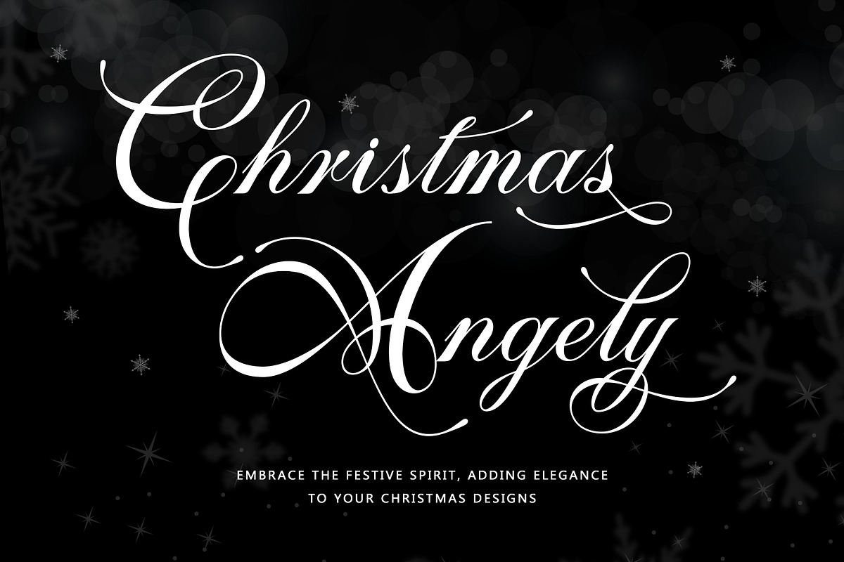 Christmas Angely, a Script Font by Letterara (Photo 1 of 14)