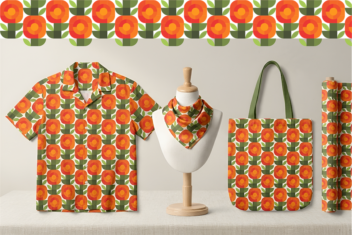 Flat Floral Seamless Pattern, a Pattern Graphic by WM48 Shop (Photo 5 of 10)