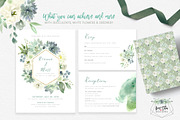 Succulents, White Flowers & Greenery, an Illustration by Kim Thoa Designs (Thumbnail 2 of 12)