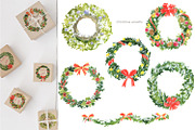 Christmas houses, an Illustration by Love Watercolor Store (Thumbnail 2 of 12)
