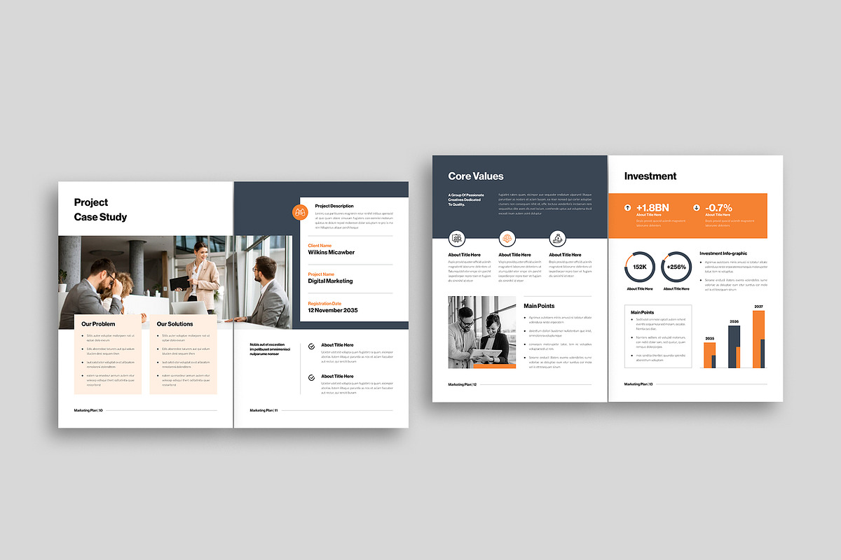 Marketing Plan Template, a Brochure Template by NorthPeak (Photo 6 of 9)