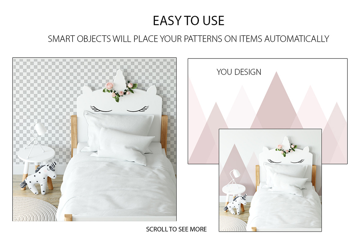 KIDS Fabric Mockup Pack 2, a Household Mockup by Yuri-U (Photo 14 of 15)