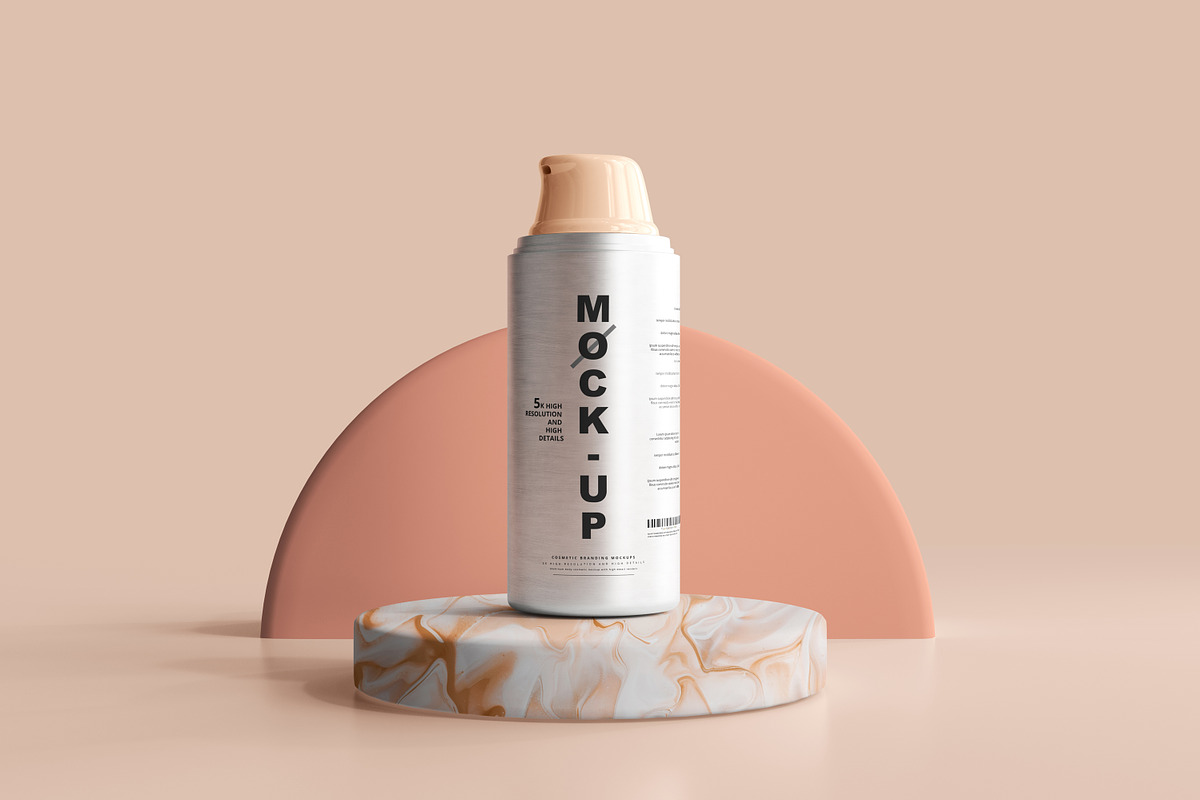 Aluminum Cosmetic Mockup Bundle, a Cups & Container Mockup by pmvch (Photo 168 of 206)