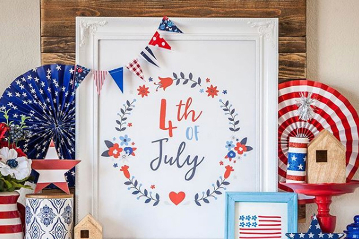 4th July Flowers & Wreaths Clipart, a Seasonal Illustration by MyClipArtStore (Photo 5 of 6)