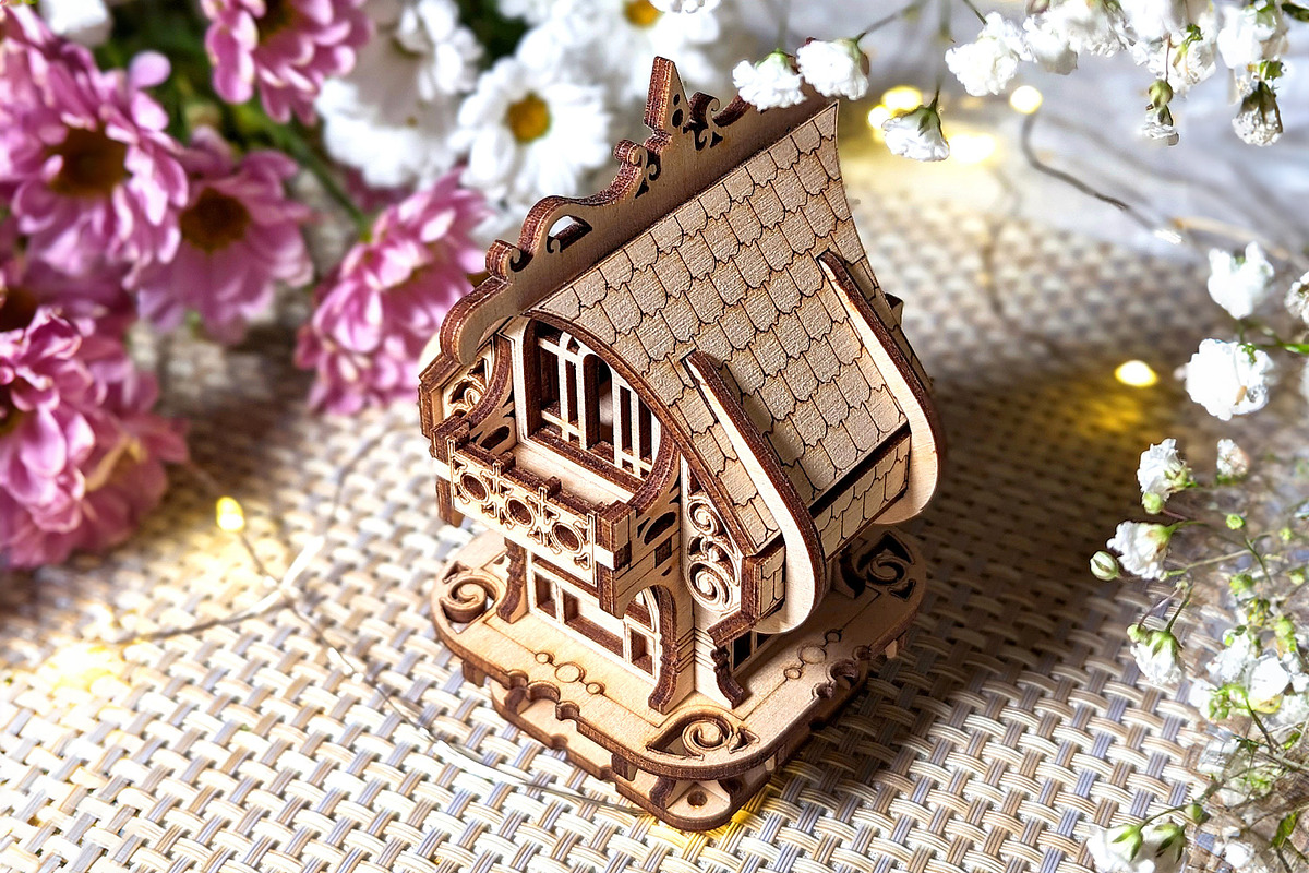 Fantasy Plant House - Laser Cut File, an Object Graphic by VectorPainter (Photo 8 of 17)