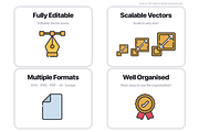 100 Video Game Elements Icons, an Outline Icon by Juicy Icons (Thumbnail 2 of 6)