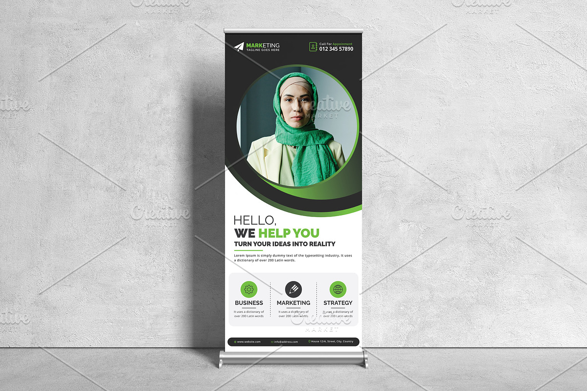 Corporate Business Roll Up Banner, a Stationery Template by GraphicsBurg (Photo 4 of 4)