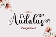 Andalas, a Script Font by Letter-P (Thumbnail 1 of 7)
