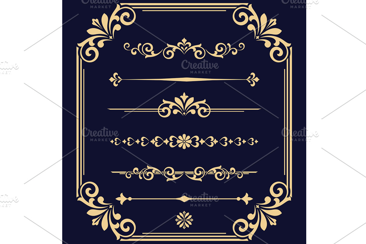 Vintage set. Floral elements for, a Decorative Illustration by RODINA (Photo 1 of 3)
