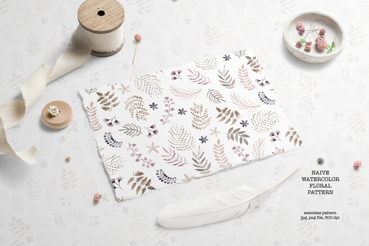 Naive Watercolor Pattern nr4, a Pattern Graphic by Webvilla Studio