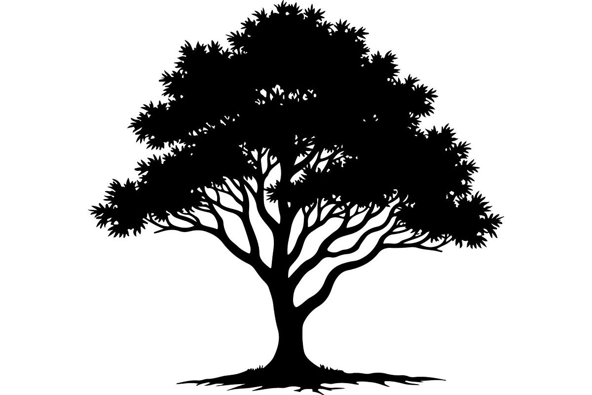 Elegant Tree Silhouette Clipart Set, an Object Graphic by jahid234 (Photo 3 of 7)