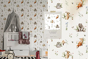 Woodland kids patterns Cute animals, an Animal Illustration by 60secondsArt (Thumbnail 6 of 16)