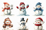 Christmas Cute Snowman Sublimation, an Illustration by Craft Nest (Thumbnail 5 of 6)