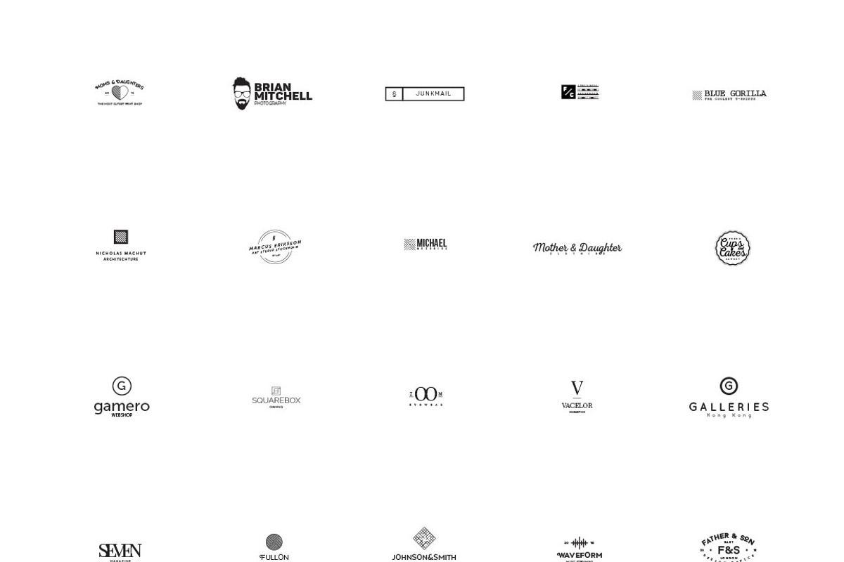 [44% OFF] 365 Minimal Logos Bundle, a Branding & Logo Template by Mats-Peter Forss (Photo 14 of 14)
