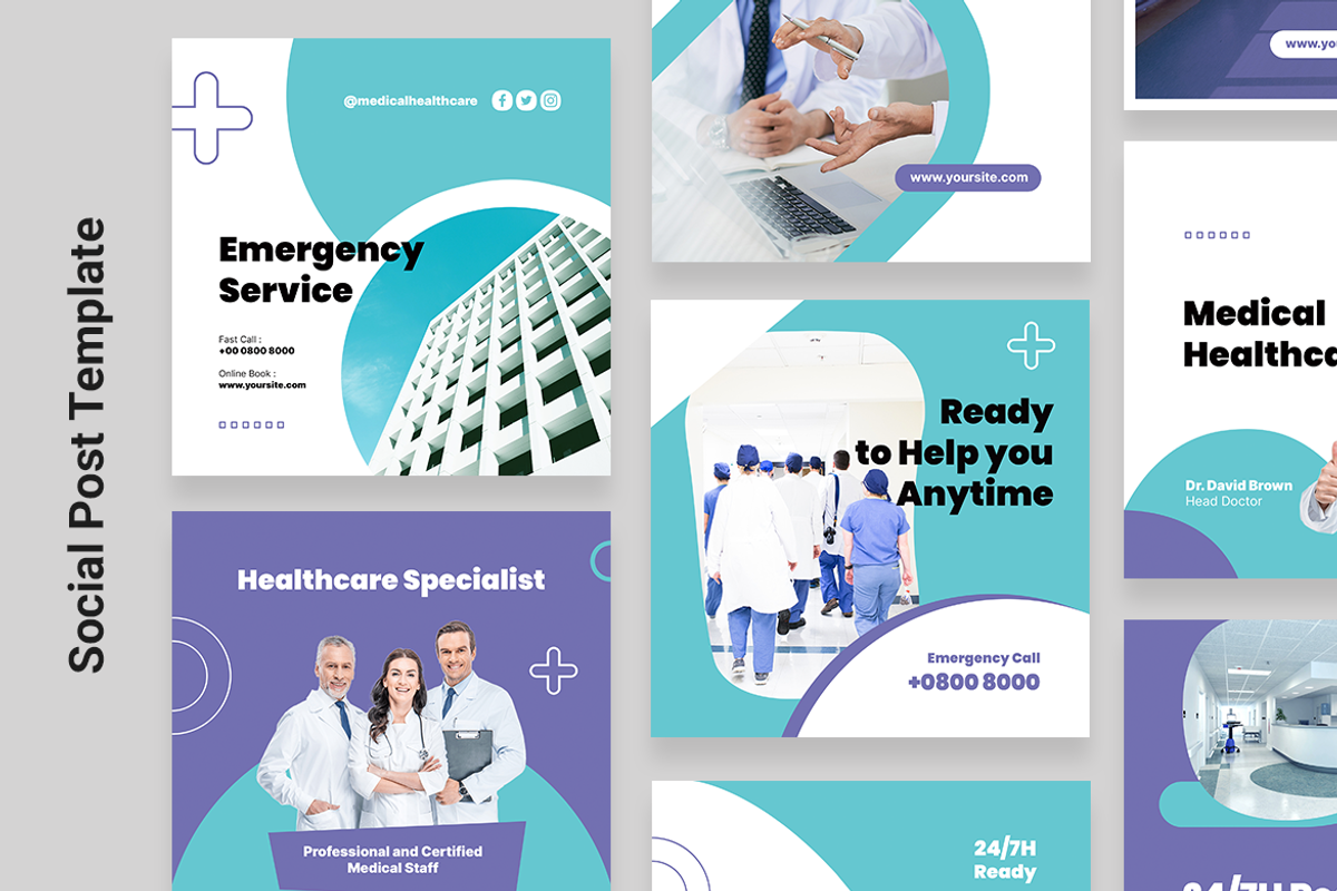 Medical Healthcare Social Media Post, a Social Media Template by Rahardi Creative (Photo 6 of 6)