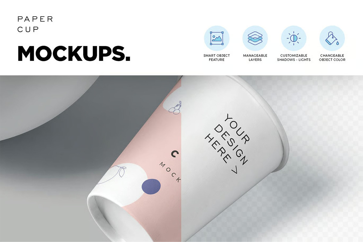 Paper Cup Mockup, a Cups & Container Mockup by megostudi0 (Photo 4 of 6)