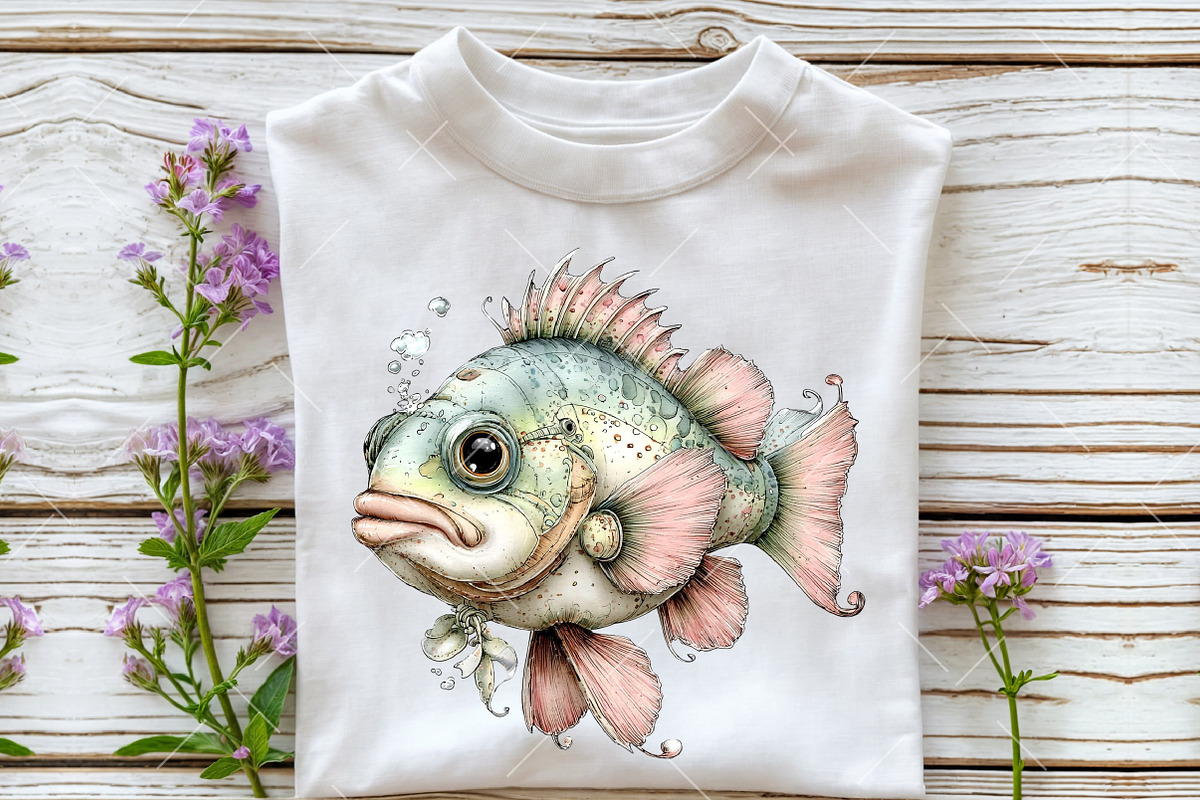 Whimsical Sea Fish Clipart, an Illustration by OK Design (Photo 5 of 6)