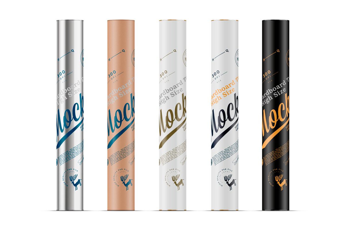 Cardboard Tube High Size Mockup, a Packaging Mockup by Reformer Mockup (Photo 1 of 4)