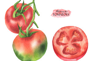 Watercolor Tomatoes