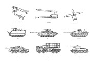 Military Transport Icons, an Object Illustration by Tettygreen (Thumbnail 3 of 3)