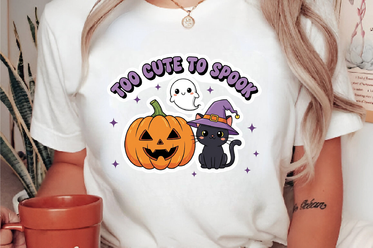 To Cute To Spook Halloween T-Shirts, an Illustration by DreamArtGraphic (Photo 4 of 5)