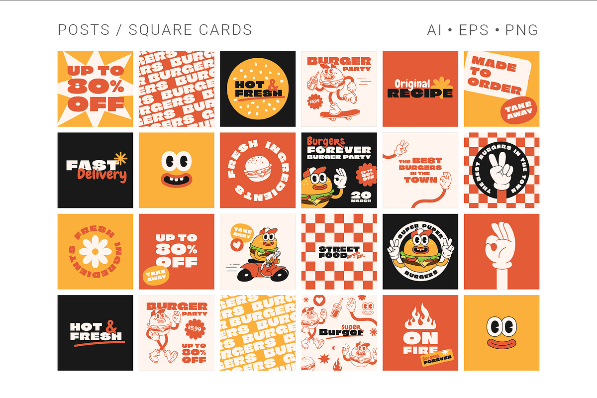 Super Burger Collection, a Background Graphic by Martyshova (Photo 19 of 22)