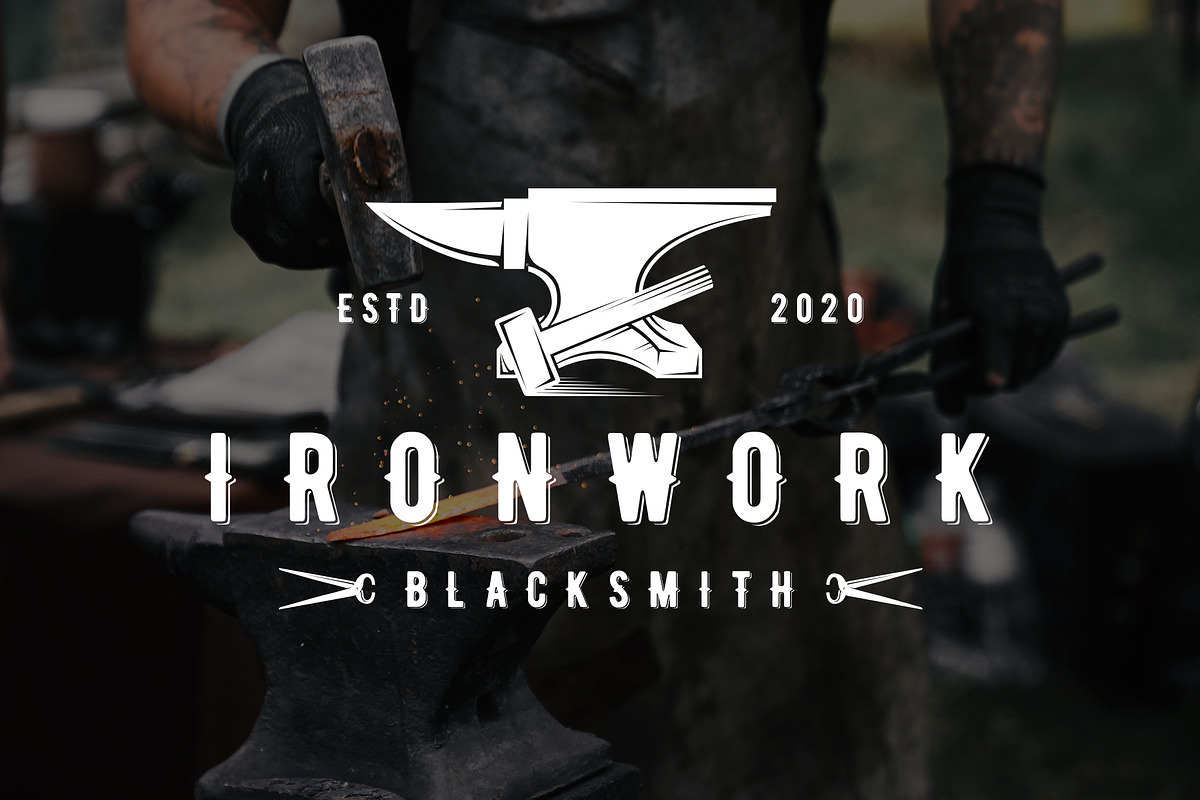 Ironwork Emblem Logo Template, a Branding & Logo Template by vectorwithin (Photo 2 of 3)