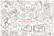 Love Mail Clipart Bundle | Valentine, a Seasonal Illustration by TitaLivingArt (Thumbnail 1 of 9)