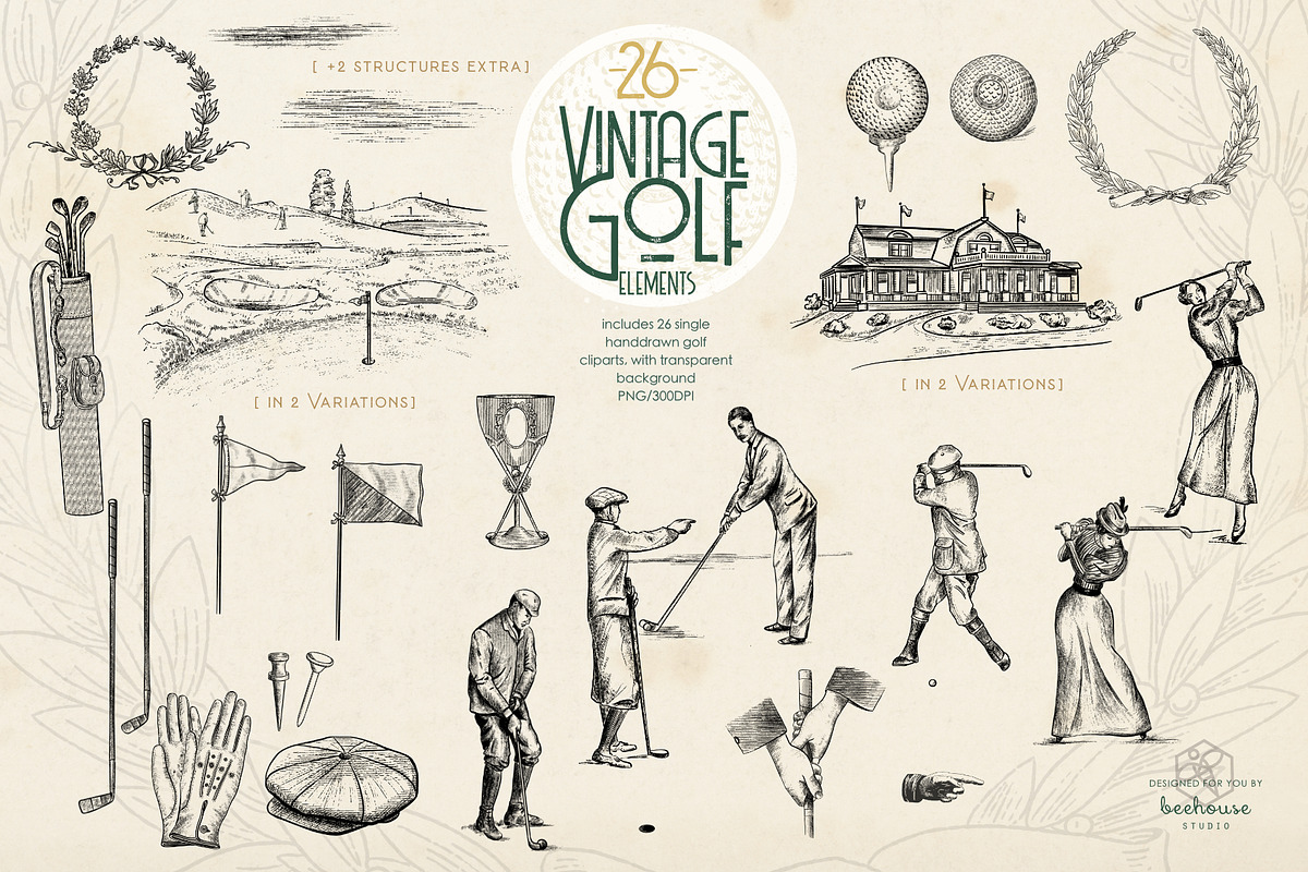 Vintage Golf Illustrations, an Illustration by beehouse studio (Photo 2 of 7)