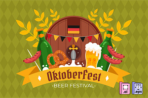 Oktoberfest Beer Festival, a Food Illustration by MISS CHATZ
