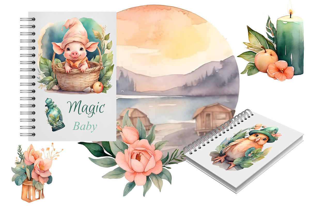 Magic farm babies png clipart, baby, an Object Graphic by Mrs.Swan_Design (Photo 5 of 8)