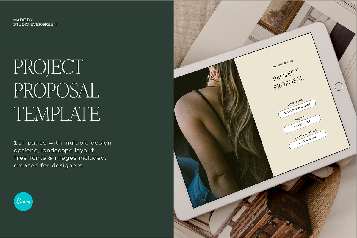 Project Proposal Template, a Presentation Template by Studio_Evergreen (Photo 1 of 10)