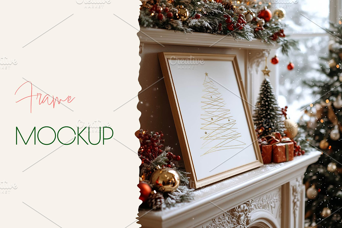NEW YEAR Scene Frame Mockup, a Household Mockup by MOAROShop (Photo 1 of 6)