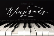 Rhapsody Font., a Script Font by Red Ink (Thumbnail 1 of 8)