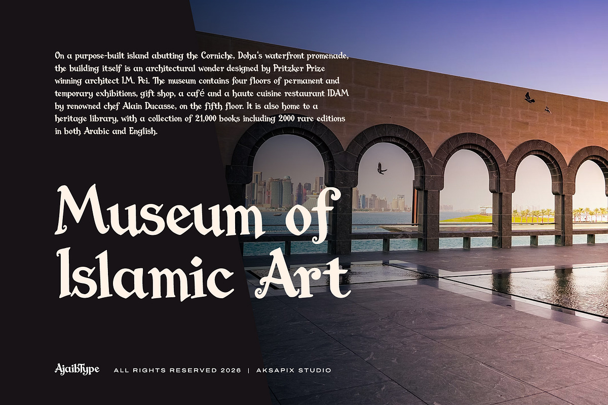 AjaibType - Display Font, a Serif Font by Aksapix Studio (Photo 4 of 7)