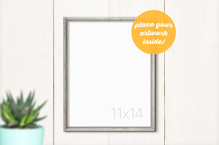 Hanging Frame Mockup with Succulent