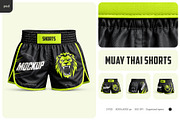 Muay Thai Shorts Mockup Set, a Bottom Mockup by Country4k (Thumbnail 1 of 4)