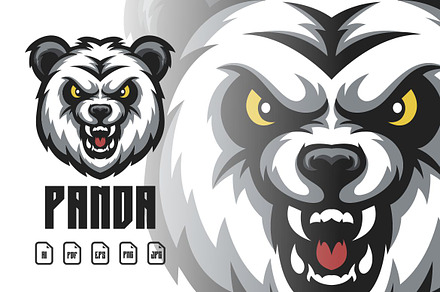 Illustration Panda Mascot Logo