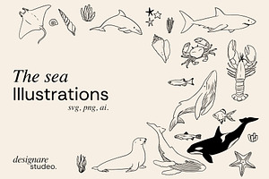 The Sea Minimal Illustrations