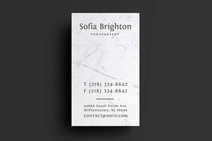 Marble Photography Business Card