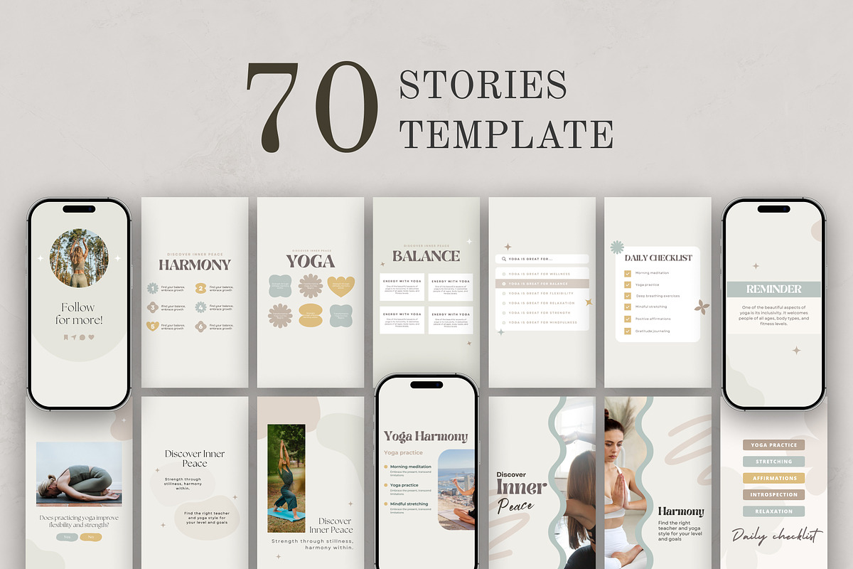 Yoga Instagram Story CANVA, a Social Media Template by VeliusCreativeStudio