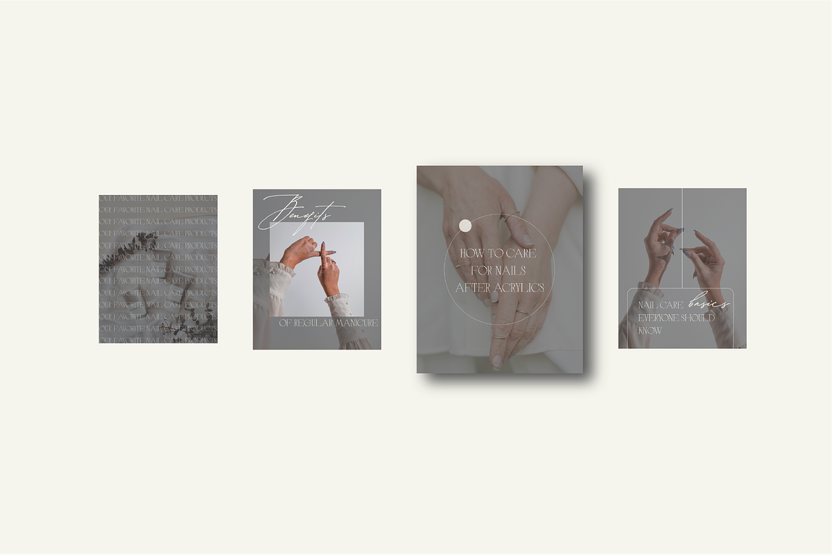 Elegant instagram manicure templates preview 4
