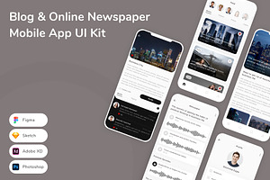 Blog & Online Newspaper App UI Kit